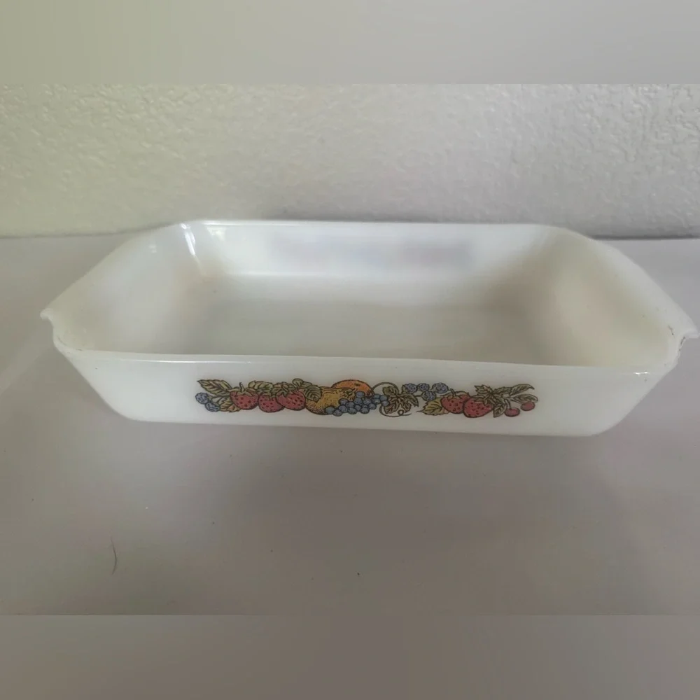 Vintage Fire King Fruit Harvest Dish